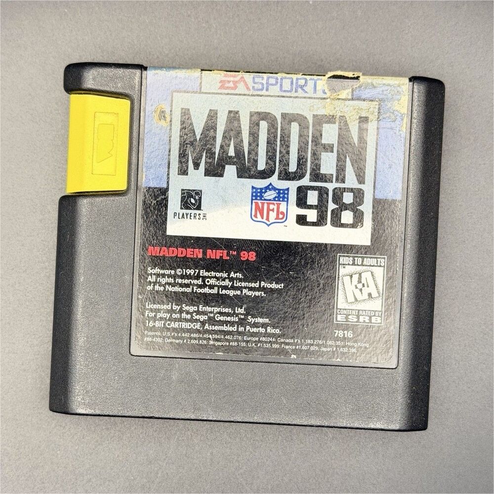 EA SPORTS Madden NFL 98 Sports American Football Game for Sega Genesis 1997